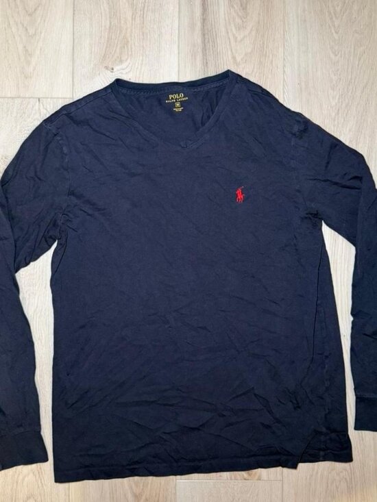 Polo Ralph Lauren Other - Polo Ralph Lauren Long Sleeve V-Neck Tee – Navy – Custom Slim Fit – Size M